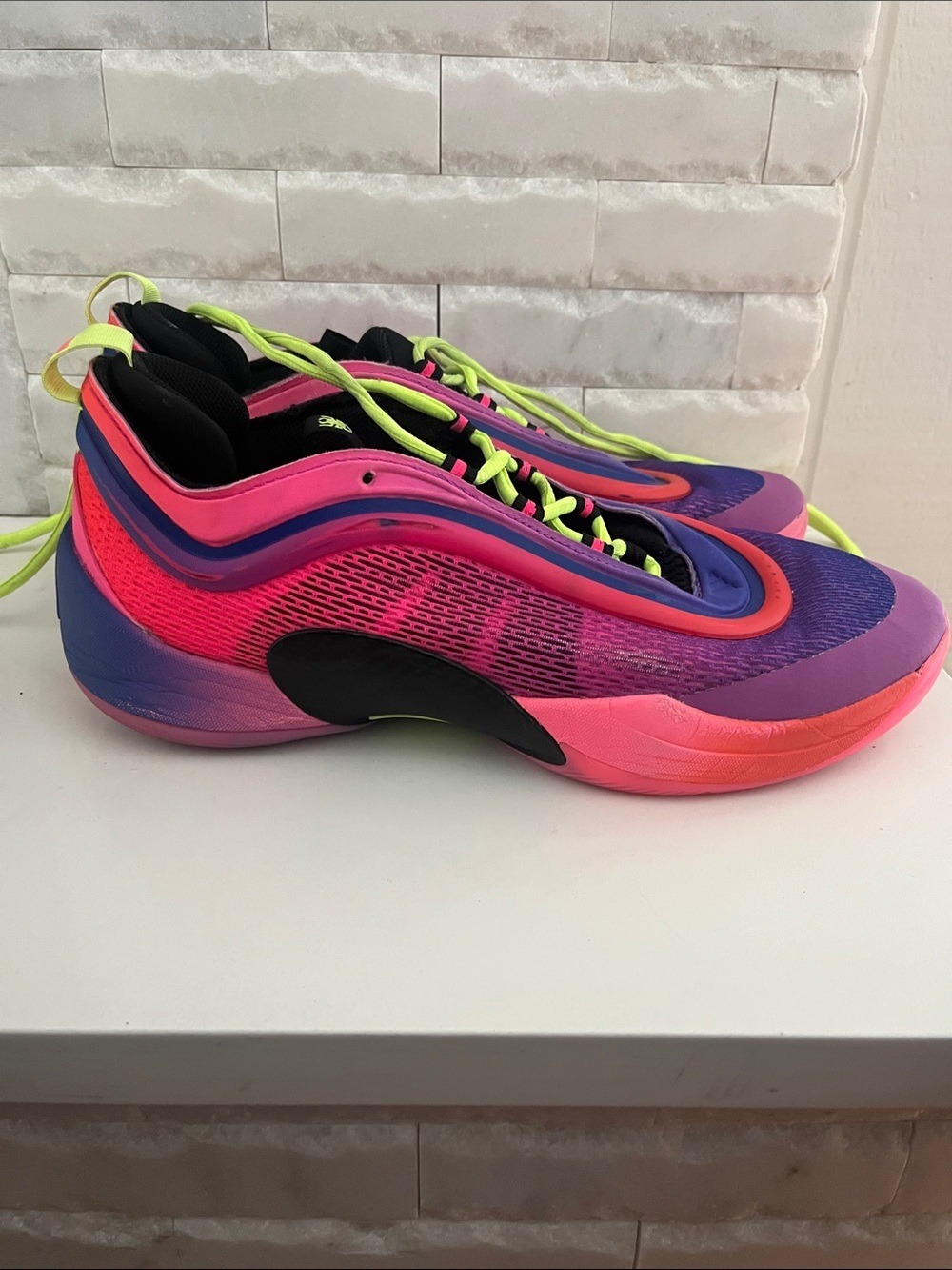 adidas D.O.N. Issue 6 Pink Purple Neon Black Orange IH8993 size 12 - Picture 4 of 8